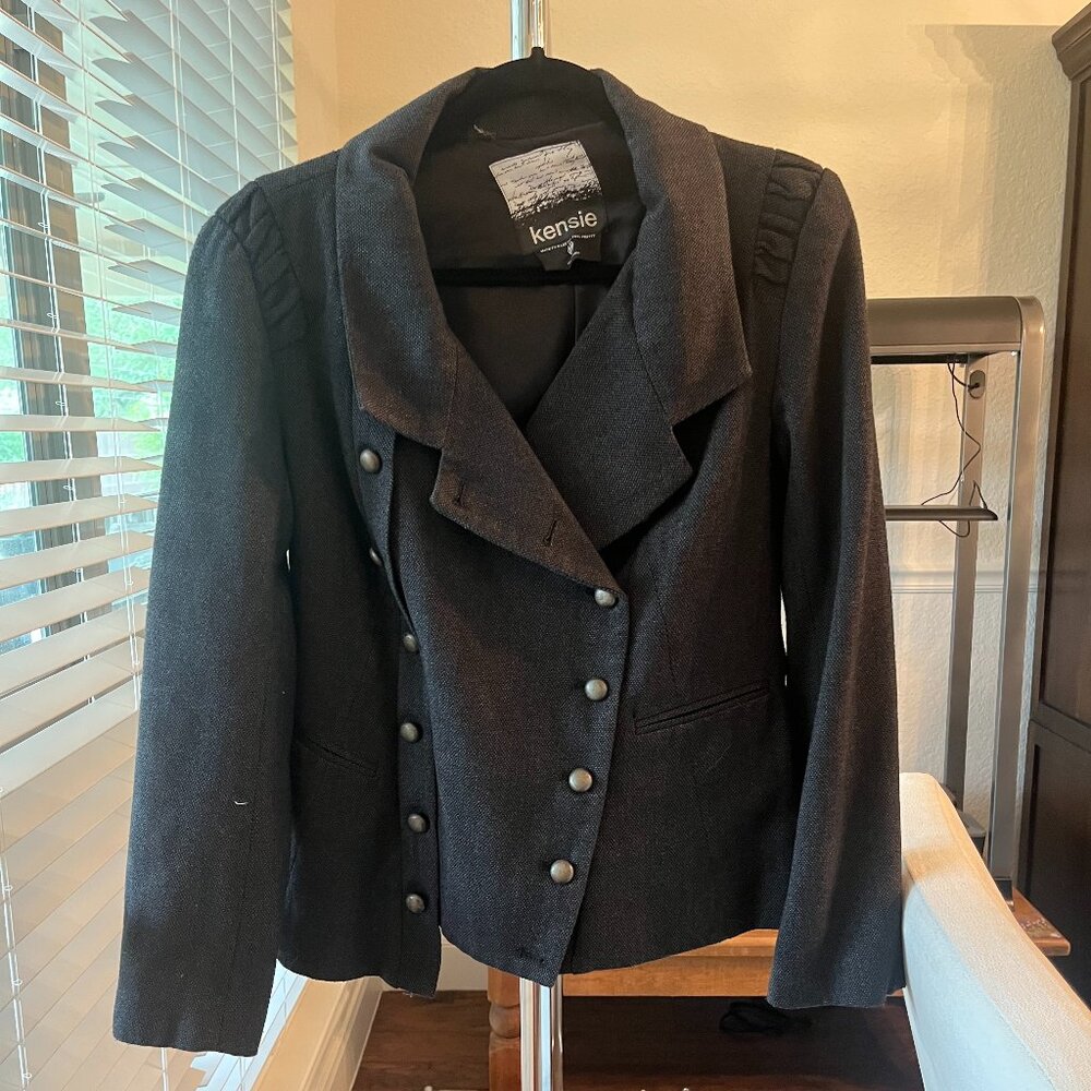 Kensie Black Military Inspired Jacket
